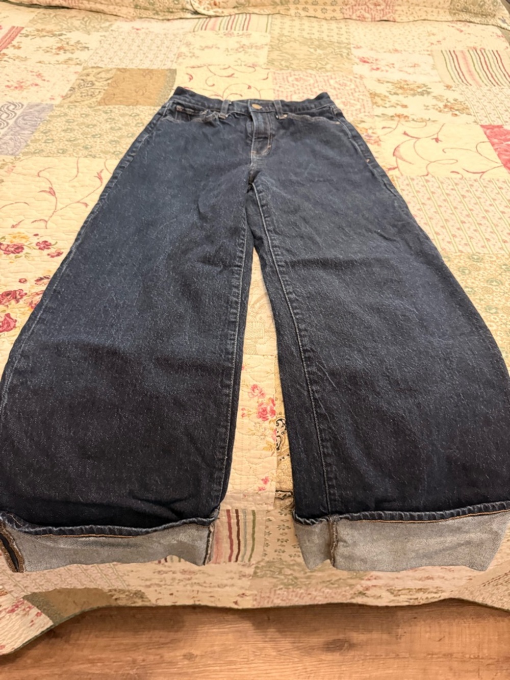 a.n.a Wide Leg Dark Blue Denim Jeans